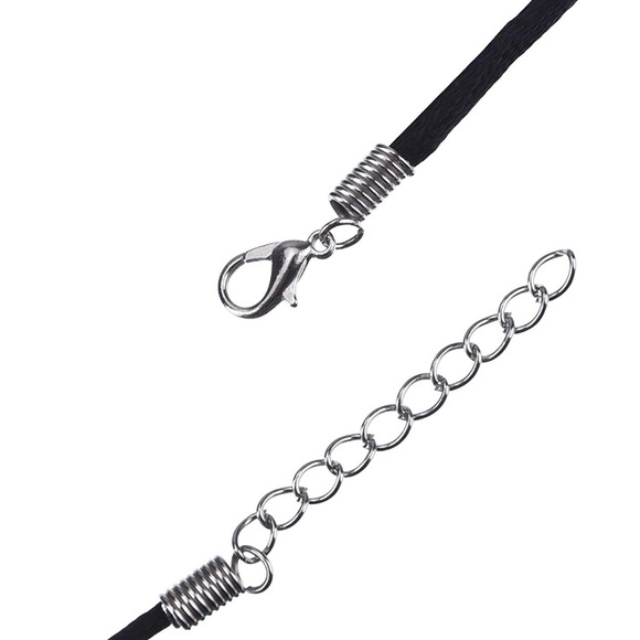 💛Yellow Jade Point Pendants w/ Silk Cord Necklace - Picture 4 of 5